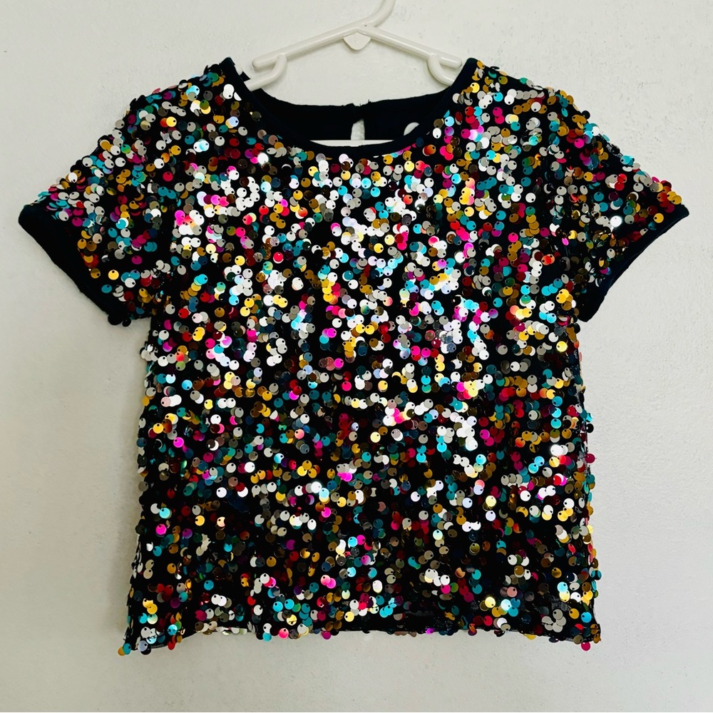 Multi Color Sequin Top Little Girls Size 4